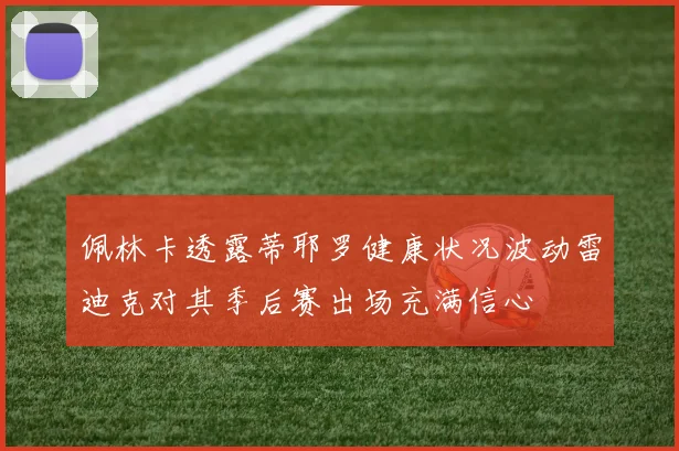 佩林卡透露蒂耶罗健康状况波动雷迪克对其季后赛出场充满信心